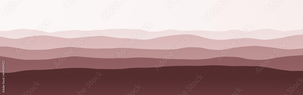creative red flat of mountains slopes in the fog digital graphics background texture illustration - obrazy, fototapety, plakaty 