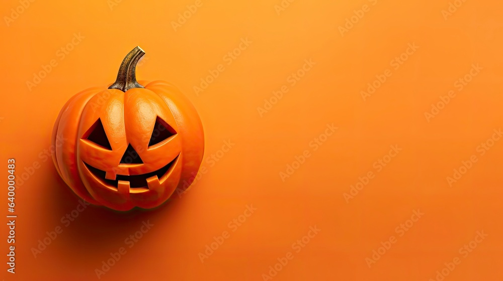 Halloween card with space for text and copy. Tikva on an orange background. Halloween card with space for text and copy. Tikva on an orange background.