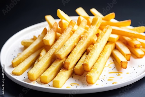 french fries on a white background