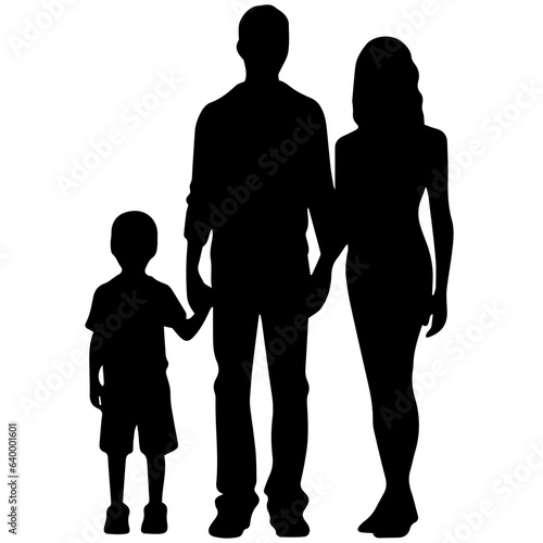 Wallpaper Mural Vector illustration silhouettes of family on a white background Torontodigital.ca