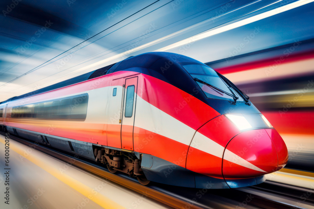 Naklejka premium train in motion
