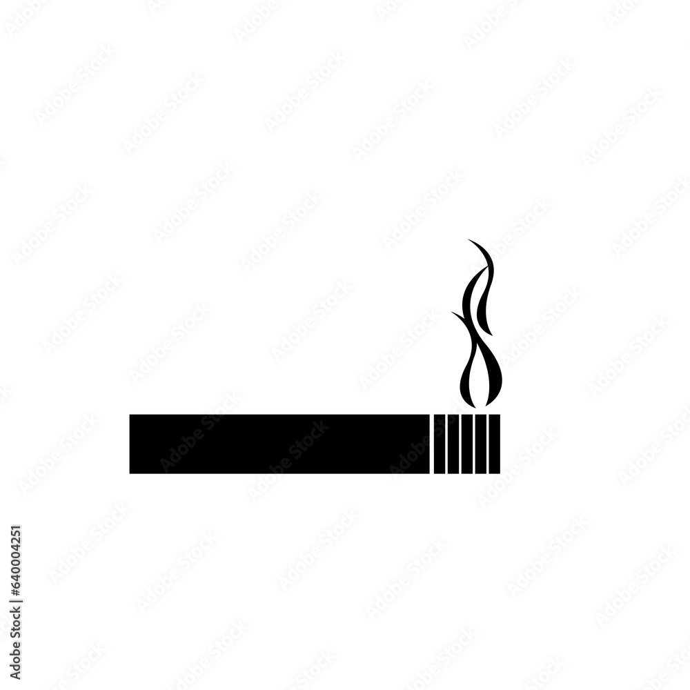 Obraz premium burning cigarette on black background