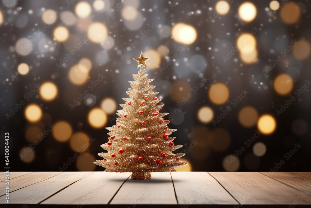 Christmas tree on the table Christmas tree on the table