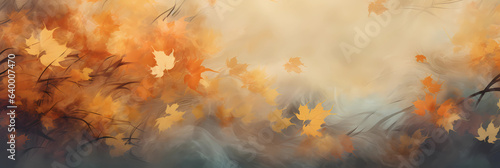 abstract artistic autumn backdrop  fall design background in orange colors  generative AI