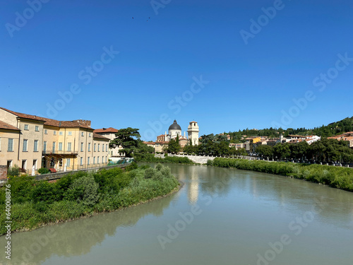 floating river Adige in Verona in Italy © Luciernaga