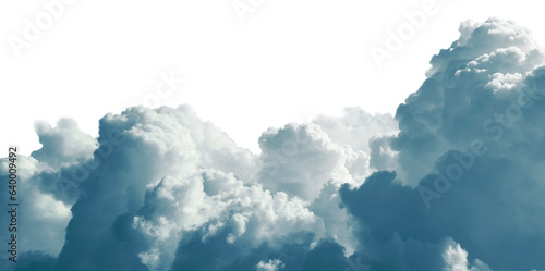 Fototapeta Naklejka Na Ścianę i Meble -  Beautiful cumulus clouds on a transparent background. Panorama.