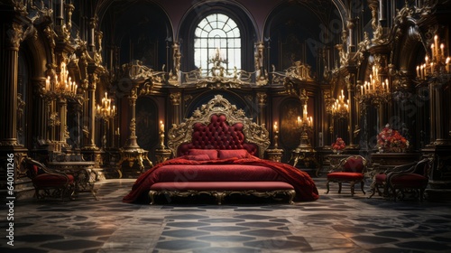 A hypnotists pendant dangling above a red bed photo