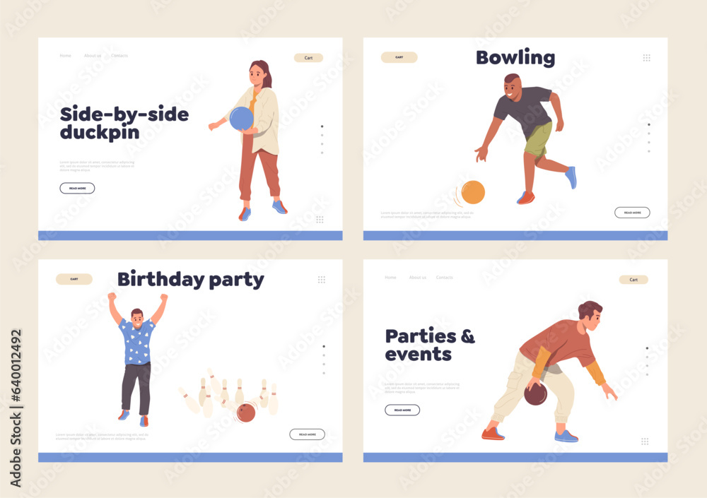 Landing page design template for online service of event agency offering creative party organization Landing page design template for online service of event agency offering creative party organization