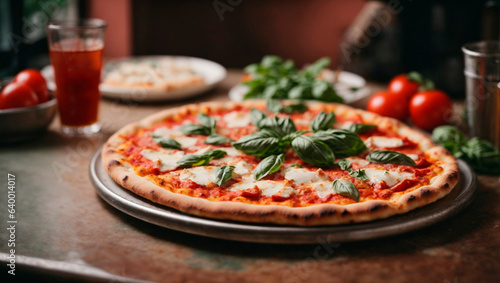 Pizza Margherita con pomodoro, mozzarella e basilico