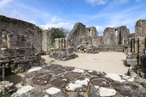 Ruines et vestiges de l'ancienne abbaye, village de Landevennec, département du Finistère, Bretagne, France