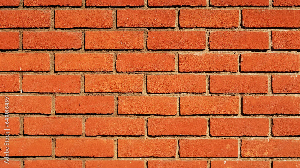 Red brick wall clean background pattern