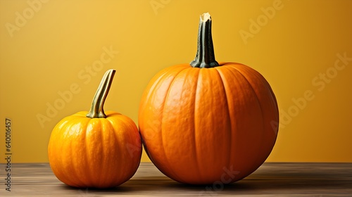 Pumpkin variations for Thanksgiving with an autumnal look. Small and large pumpkins such as Hakkaido and Butternut against a light background. - Generative AI photo