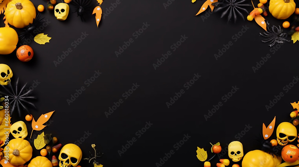 Halloween greetings card copy space isolated on black background with pumpkin Halloween greetings card copy space isolated on black background with pumpkin