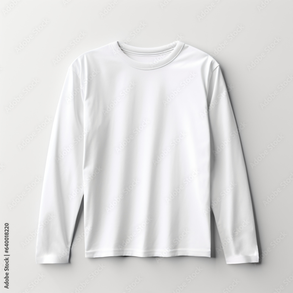 White Oversized Blank Longsleeve T-shirt Mockup White Oversized Blank Longsleeve T-shirt Mockup