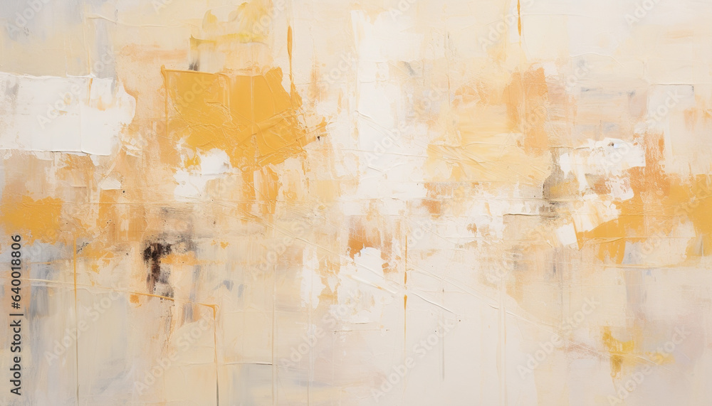 Fototapeta premium Abstract pale orange oil paint brushstrokes texture pattern painting wallpaper background