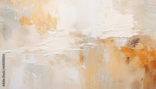 Fototapeta Naklejka Na Ścianę i Meble -  Abstract pale orange oil paint brushstrokes texture pattern painting wallpaper background