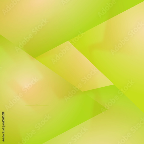 quadrat enthält gelbe und gelbgrüne sich überschneidende dreiecke und linien und eine orange schattierung, modern art