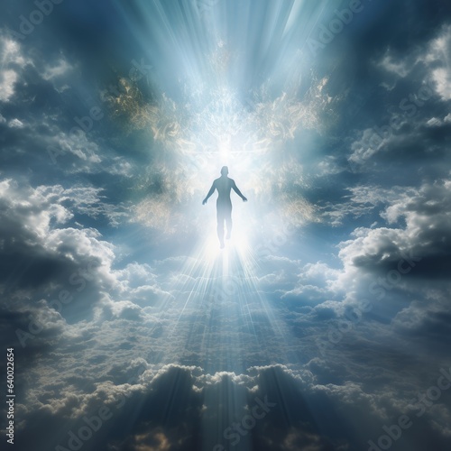 the soul goes to heaven Life after death, knocking on heaven's door, gates of heaven, chastity, religious concept, meeting god, paradise, bible .