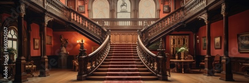 Victorian architecture style interior photorealistic image made by generative AI
