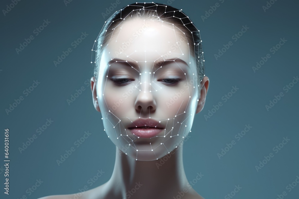 Concept of cosmetic procedures for a woman's face Concept of cosmetic procedures for a woman's face
