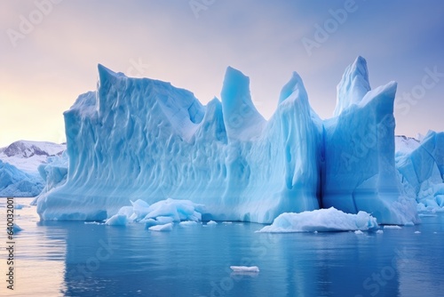 majestic melting glacier in a polar region, Stunning Scenic World Landscape Wallpaper Background
