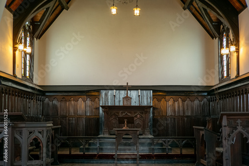 Inside the old chapel