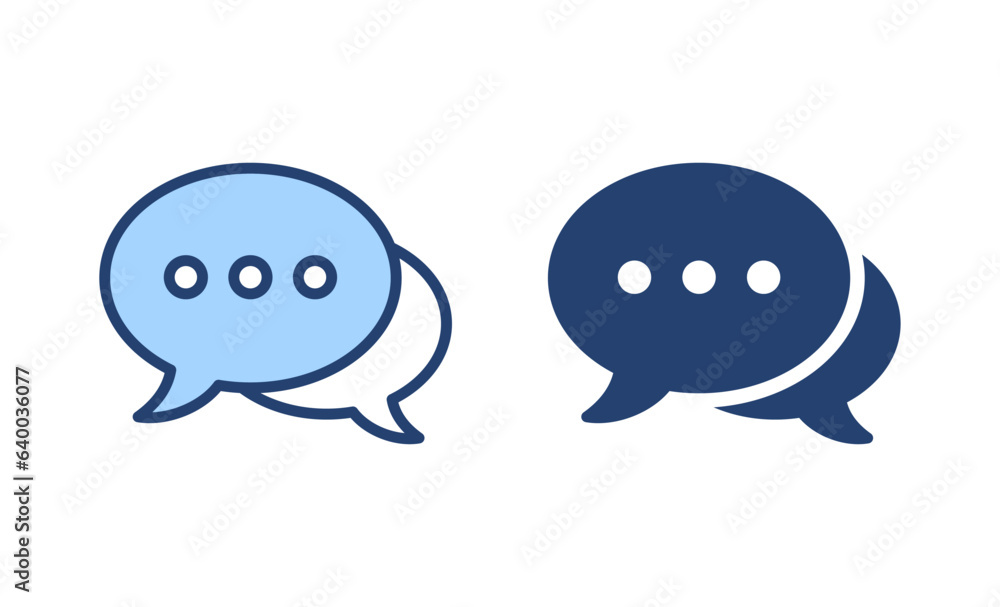 Fototapeta premium Chat icon vector. speech bubble sign and symbol. comment icon. message