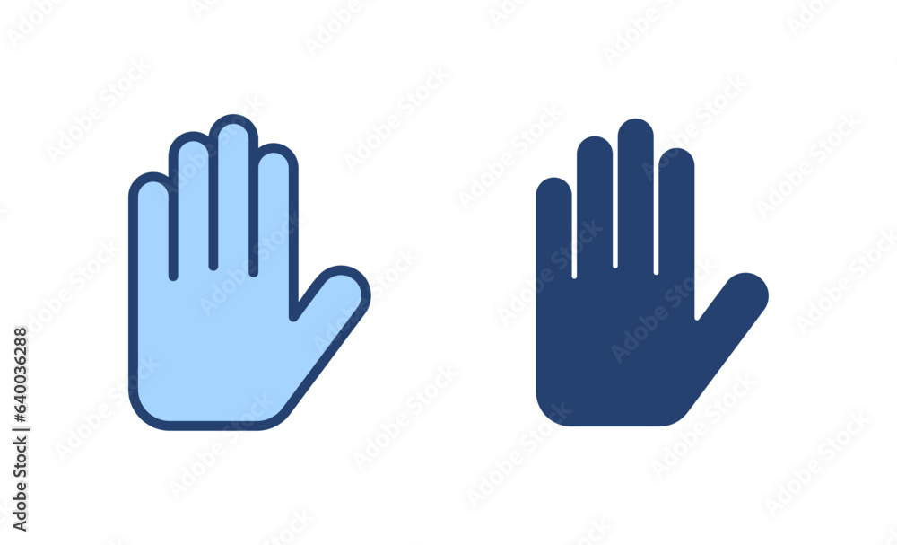 Hand icon vector. hand sign and symbol. palm Hand icon vector. hand sign and symbol. palm