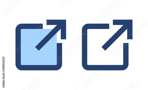 External link icon vector. link sign and symbol. hyperlink symbol