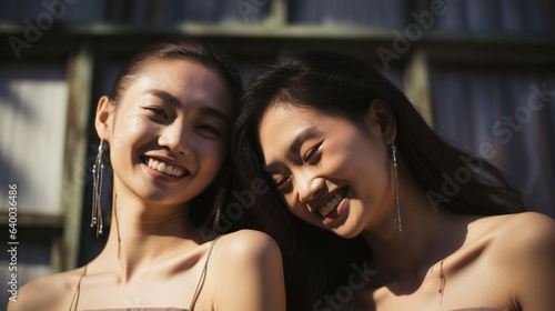 楽しそうに笑う若い女性たち © Hanako ITO