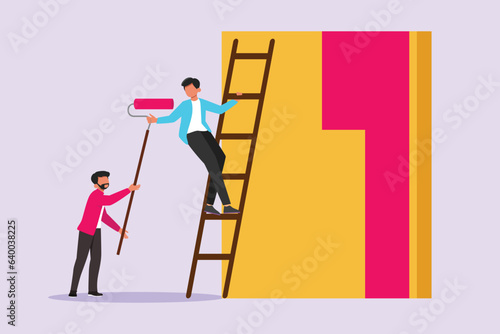 Concept of Neighbors sharing things and helping each other. Colored flat vector illustration isolated. 