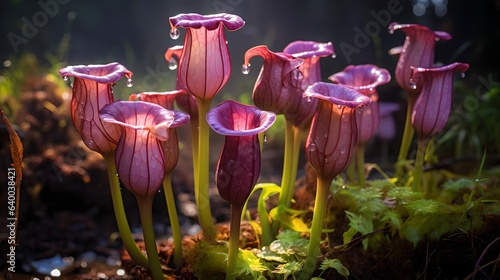 Purple pitcher plant (sarracenia purpurea) photo