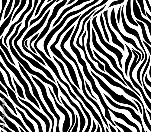 Zebra Skin Texture Background, Ai Generated
