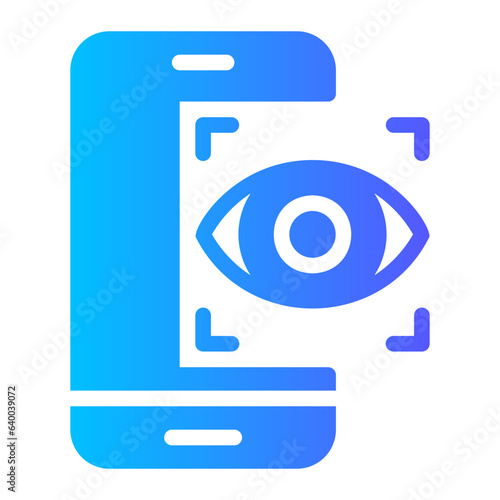 eye recognition gradient icon