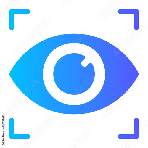 eye recognition gradient icon