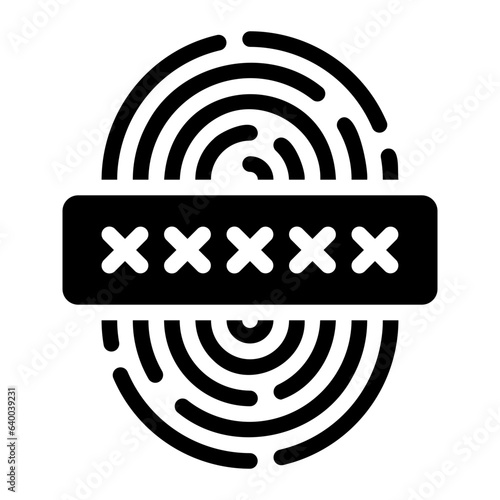 biometrics glyph icon