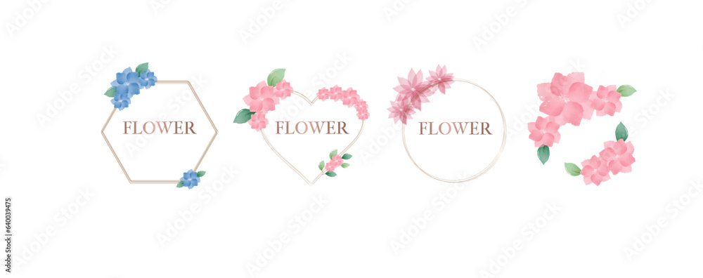 Set of watercolor flowers Set of watercolor flowers