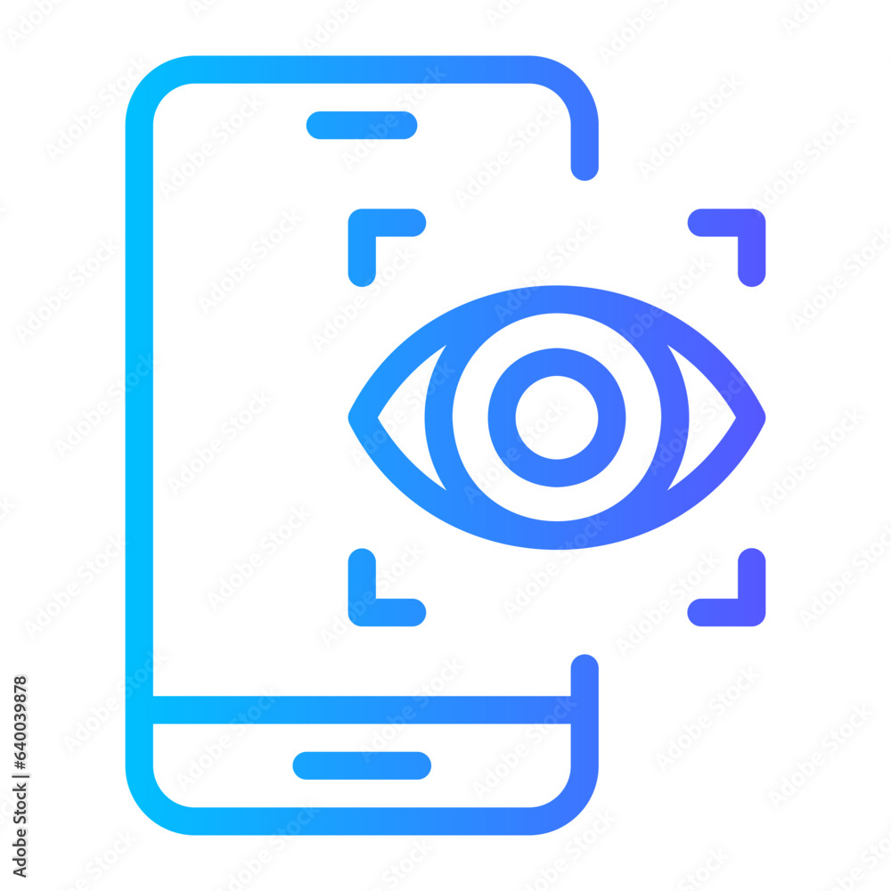eye recognition gradient icon eye recognition gradient icon