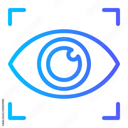 eye recognition gradient icon
