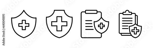 Health insurance icon vector. medical insurance icon
