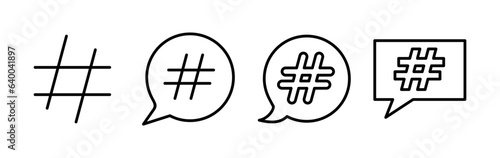 Hashtag icon vector. hashtag simbols