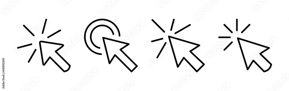 Click icon vector. cursor icon vector. pointer sign Click icon vector. cursor icon vector. pointer sign
