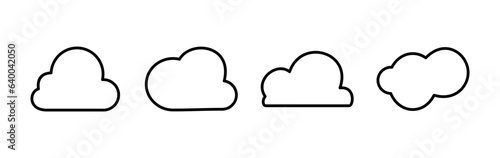 Cloud icon vector. cloud data. cloud services
