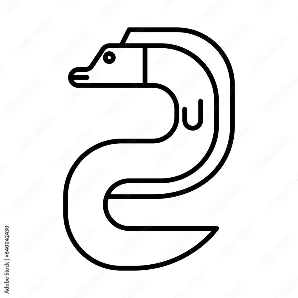 Naklejka premium eel icon, sign, symbol in line style