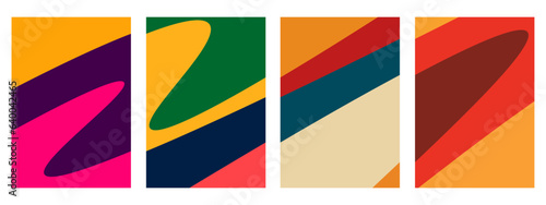 Creative concept set of abstract colorful background for hispanic heritage month theme. Vector illustration