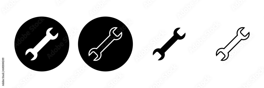 Wrench icon set. repair icon vector. tools icon vector Wrench icon set. repair icon vector. tools icon vector