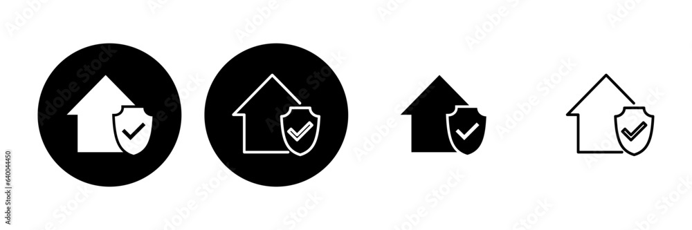House insurance icon set. house protection icon. House insurance icon set. house protection icon.