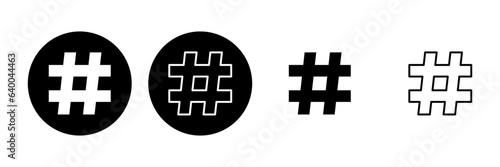 Hashtag icon set. hashtag symbol