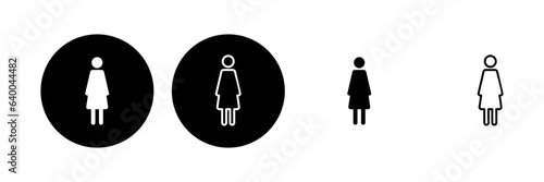 Female icon set. woman icon vector
