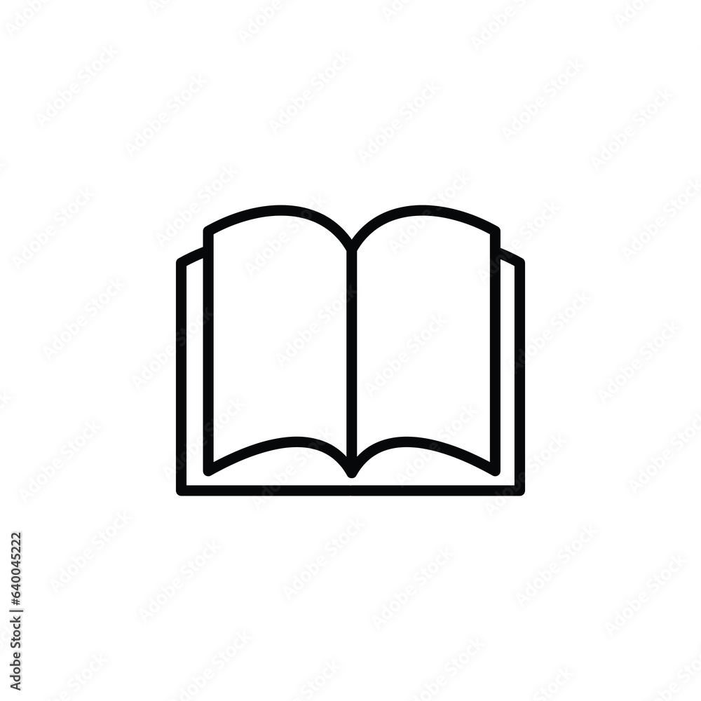 Booklet pages line icon.Open book outline vector icon. simple illustration on white background..eps Booklet pages line icon.Open book outline vector icon. simple illustration on white background..eps